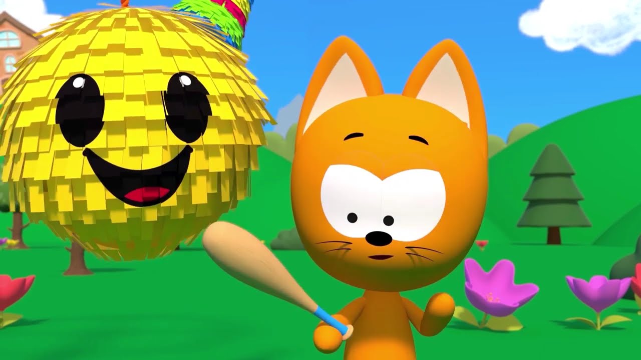 Котэ Игры: разбиваем ледяные глыбы, пиньяту, учимся считать и изучаем название цветов