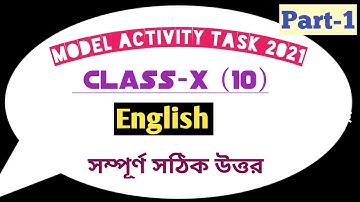 Class 10 English model activity task part 1|model activity task class 10 English part 1@Math Shadows