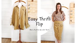Sew A Skirt Out Of A Mens On Up Shirt Thrift Flip