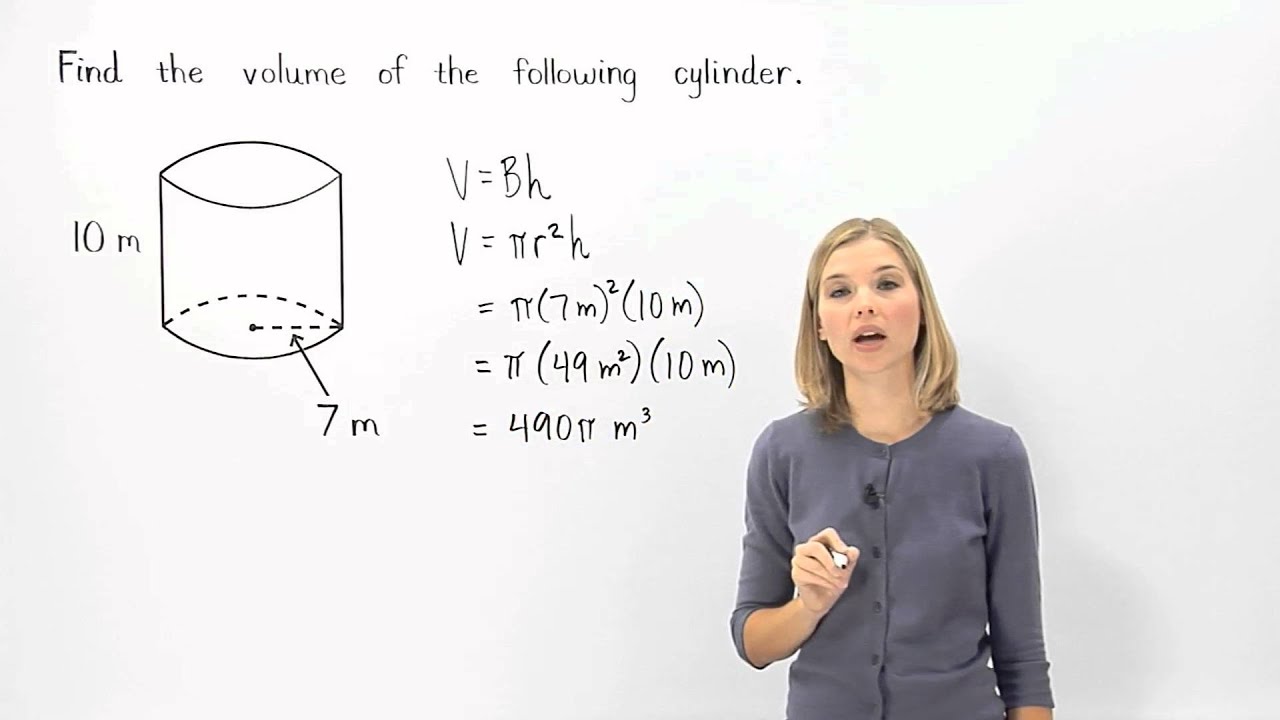 Volume of cylinder formula