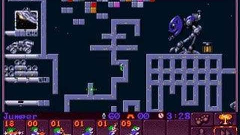 Space, level 10; a Lemmings 2 walkthrough