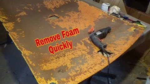 Headliner Upholstery Tip  How to Remove old Foam From Headliner Panel