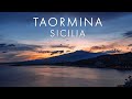 Taormina in 4k sicilia  con drone e timelapse