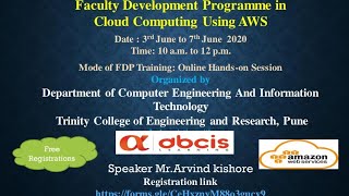 [FDP] Day 5  Cloud Computing using Amazon Web Services”  Organised By TCOER,PUNE
