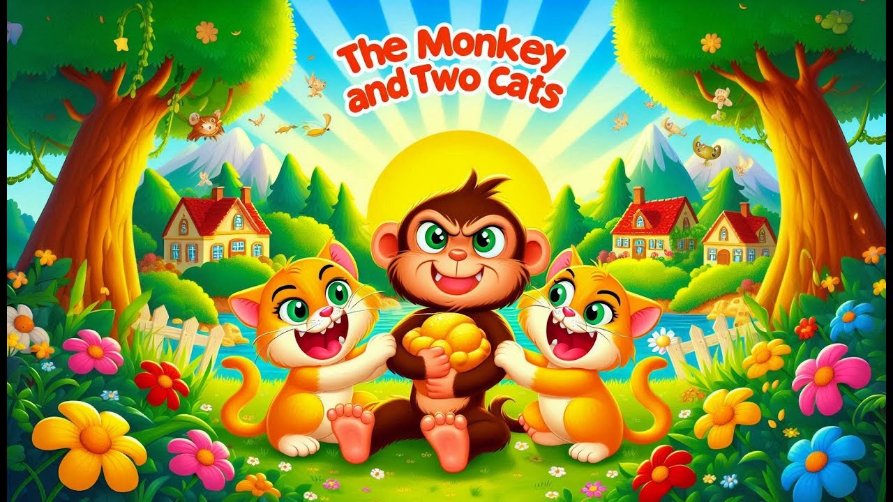 Two Cats and The Monkey  | Moral Story | Kids Story in English | Little Lantern Co.