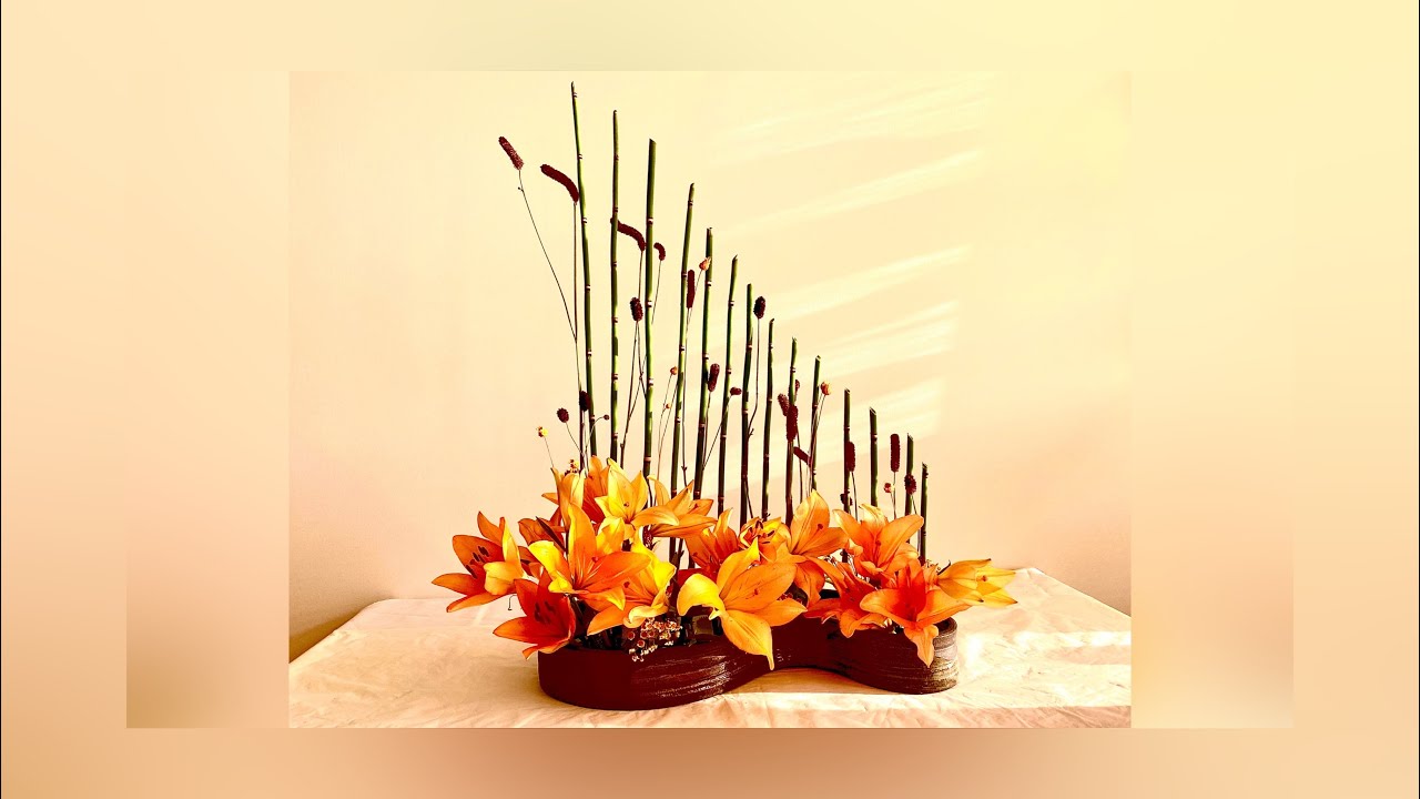 日式自由花插法示範展示ikebana Japanese Art Of Flower Arrangement Freestyle Milly花艺floral Youtube