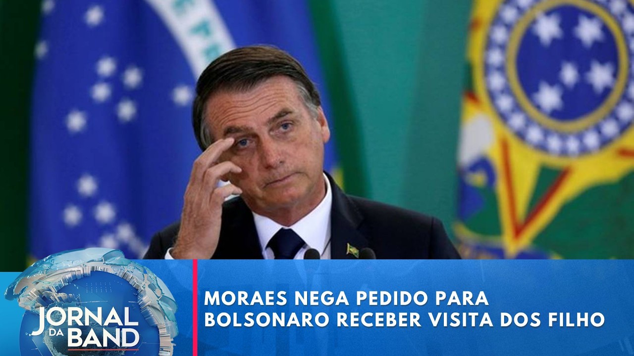 Moraes nega pedido para Bolsonaro receber visita dos filhos | Jornal da Band