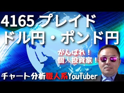 【4165 プレイド】他、ドル円、ポンド円、日経225先物ミニを分析してみた