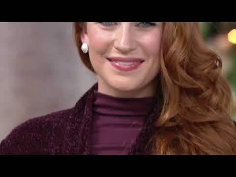 AnyBody Loungewear Chenille Relaxed Blazer Cardigan On QVC