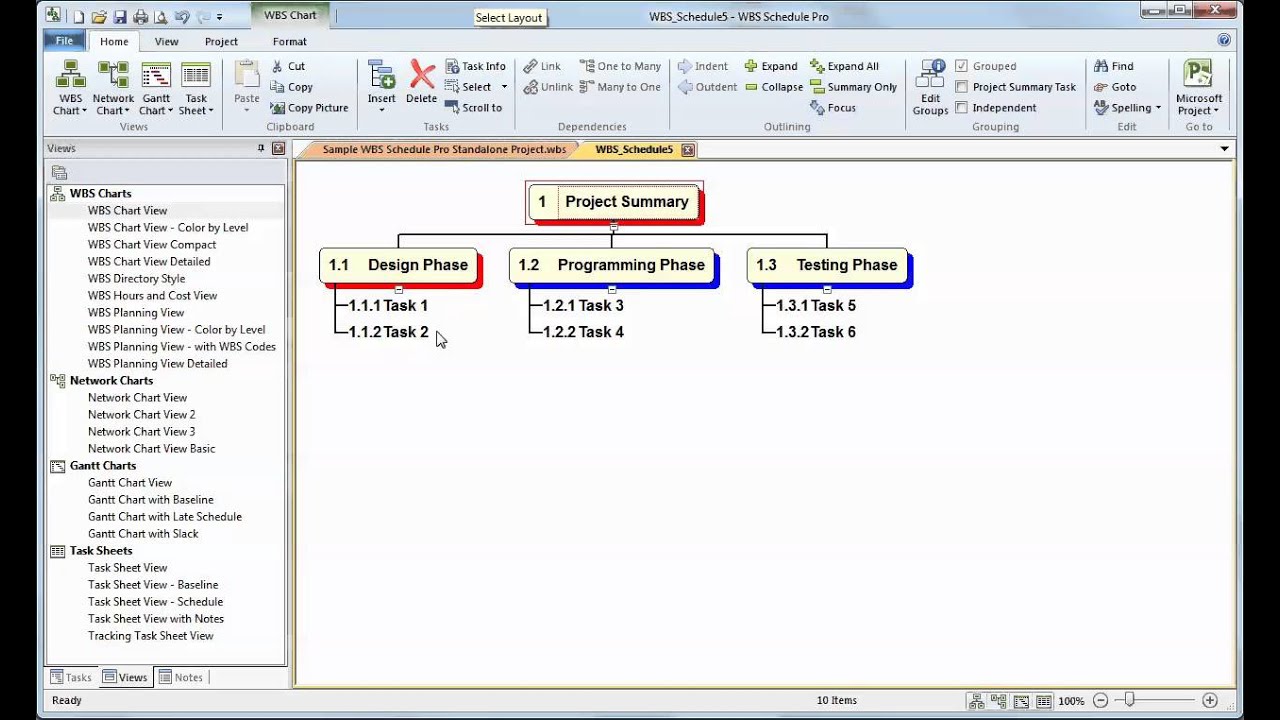 Wbs Chart Pro Microsoft Project 2016