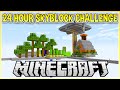 I Played Minecraft Skyblock for 24 Hours Straight!