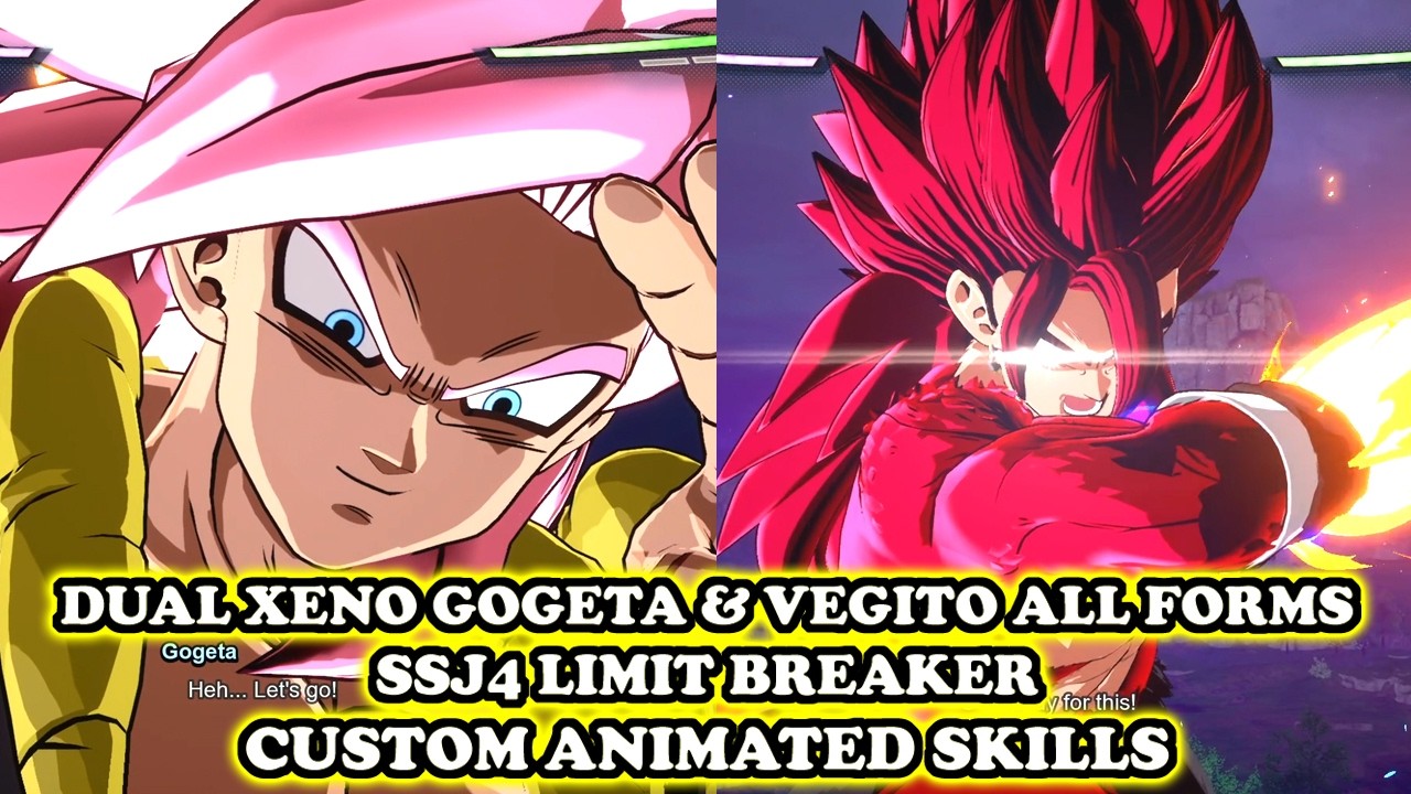 NEW Dual Gogeta & Vegito SSJ4 Limit Breaker [CUSTOM ANIMATED SKILLS] Dragon Ball Sparking! Zero Mods