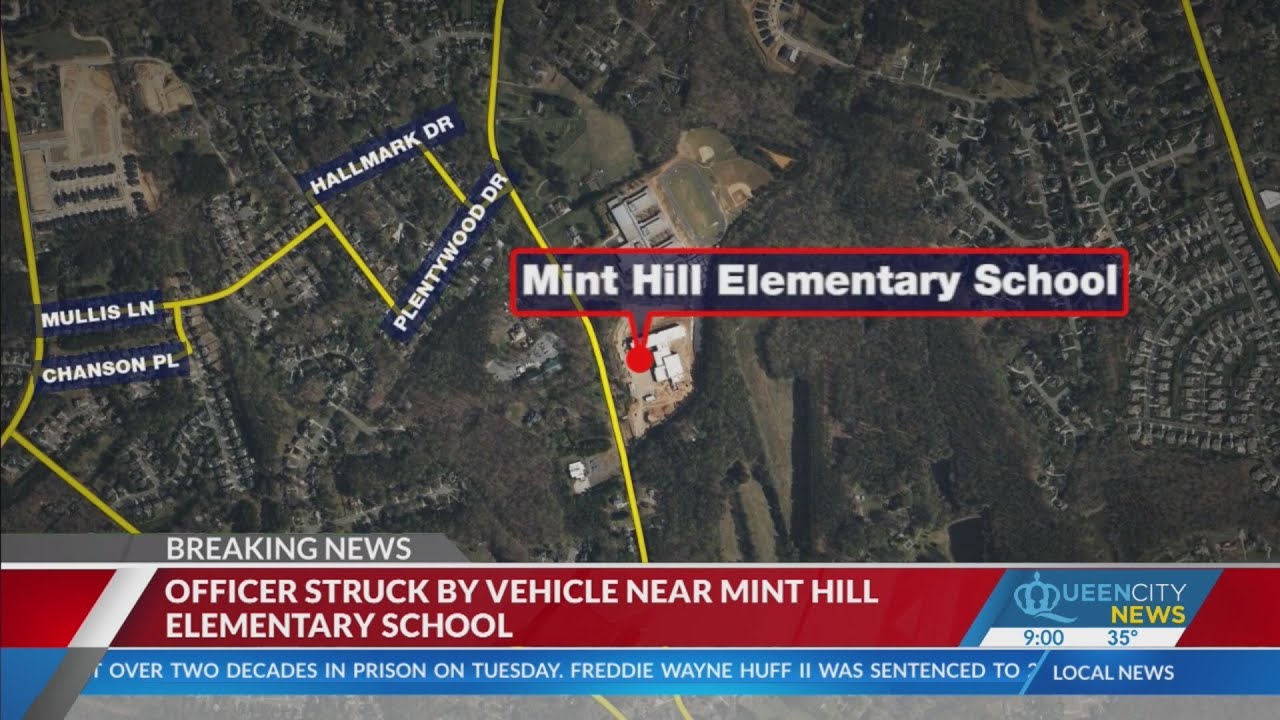 Officer struck by vehicle near Mint Hill Elementary YouTube