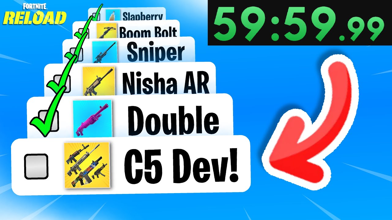 🔴 SPEEDRUNNING EVERY MYTHIC & EXOTIC! - Fortnite Reload