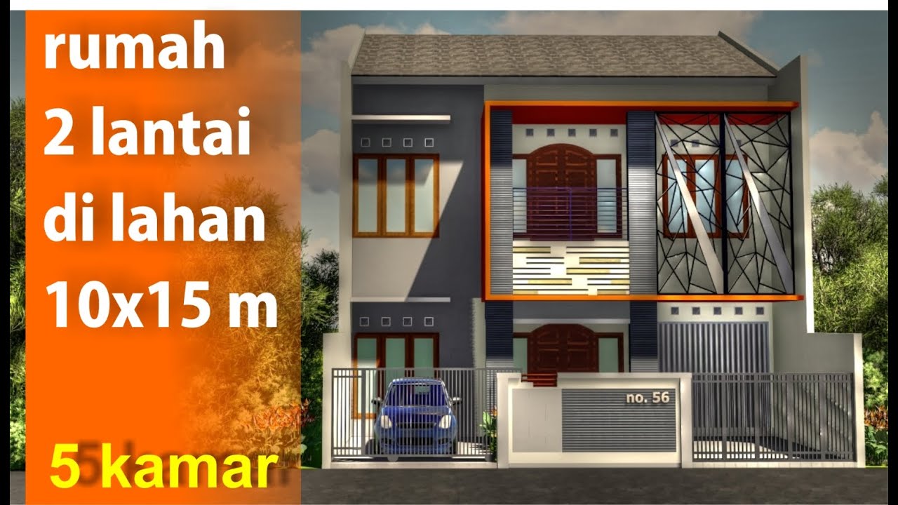  Desain  Rumah  Minimalis 2 Lantai dilahan 10x15  meter dengan 