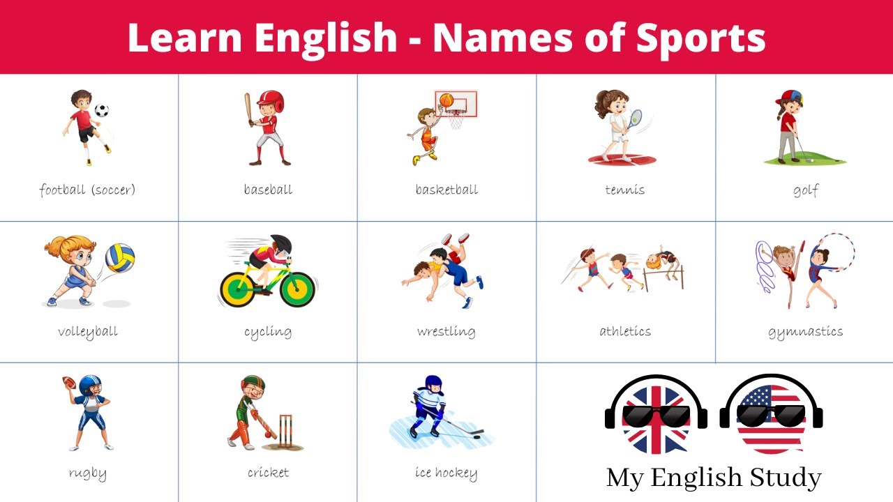 Learn English Vocabulary 28 Names Of Sports YouTube Learn English Vocabulary 28 Names Of Sports YouTube