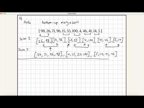 How Merge Sort Works (bottom-up Merge Sort)
