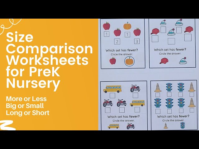 Tall vs Short Size Comparison Worksheets