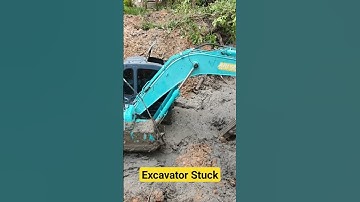 Excavator Stuck #shortvideo #mud #fishing #subscribe #excavator #baby #fypシ #fish #lato #carpfishing