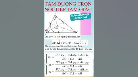 TÂM ĐƯỜNG TRÒN NỘI TIẾP TAM GIÁC#Shorts #toán #toán12 #toánthựctế