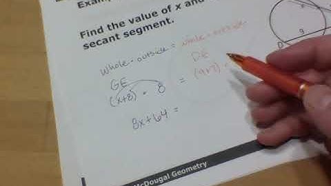 12.6 Segment Relationships in Circles - Geometry
