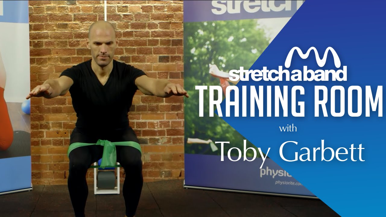 Squats with resistance band - Hamstring, Quad and Glute Exercise - YouTube