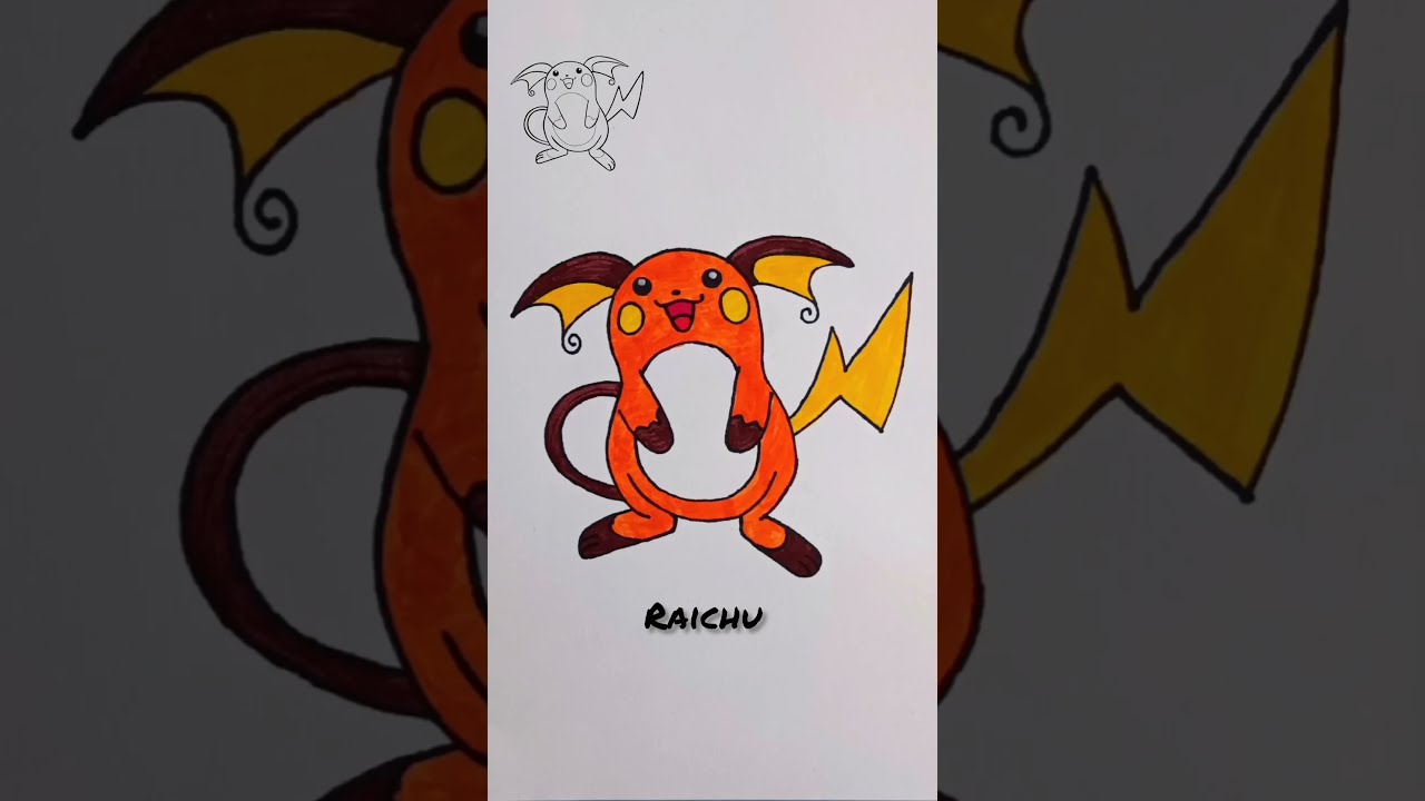 Raichu Easy Drawing 🥰 