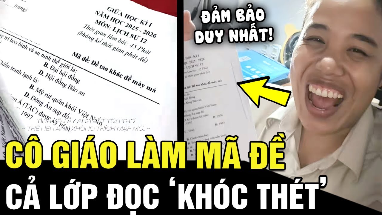 Cô giáo chơi lớn, tung ra LOẠT MÃ ĐỀ độc lạ khiến cả lớp LÚ CỰC MẠNH, chỉ biết 'KHÓC THÉT' | TÁM TV