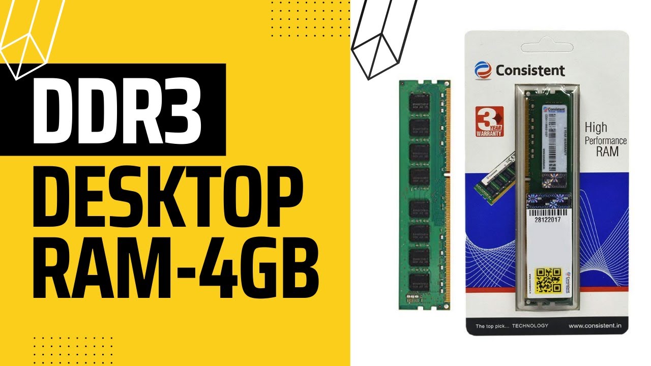 Consistent - 4GB DDR3 RAM 1600MHz Desktop Memory || Standard & Gaming Desktop PC with 3 Yrs Warranty