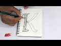 Zentangles Alphabets K for beginners | alphabet doodle art zentangle patterns | JK Arts 1865