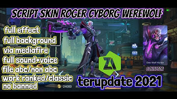 Roger Cyborg Werewolf Epic Skin Script with Voice | No Frame Logo - Full Background | Mobile Legend