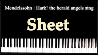 🎹Mendelssohn : Hark! the herald angels sing🎵 Sheet Piano Music 🎄Christmas Song Piano🎅🏻