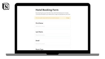 Hotel Booking Form | How to track hotel bookings in @Notion