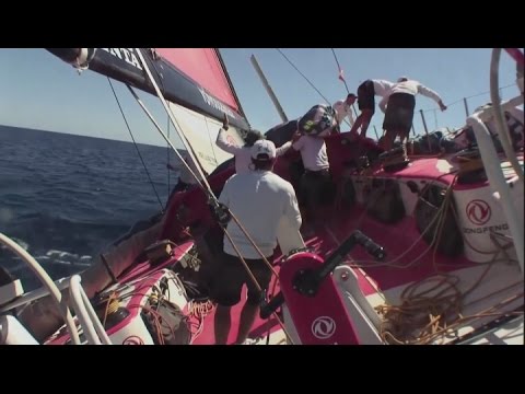Team Dongfeng suffer a man overboard
