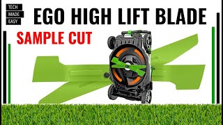 EGO Select Cut XP High Lift Blade Sample Cut plus Suction Power Test