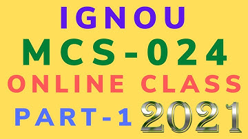 IGNOU BCA MCS-024  JAVA ORIENTED PROGRAM ONLINE CLASSES BY J P Sir Noida Must Watch l IGNOU 2021