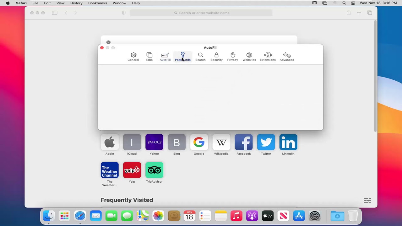 safari preferences on mac