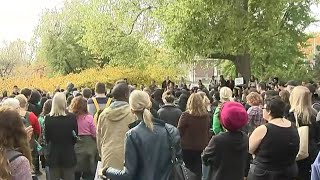 EMU students, faculty protest racist vandalism on campus
