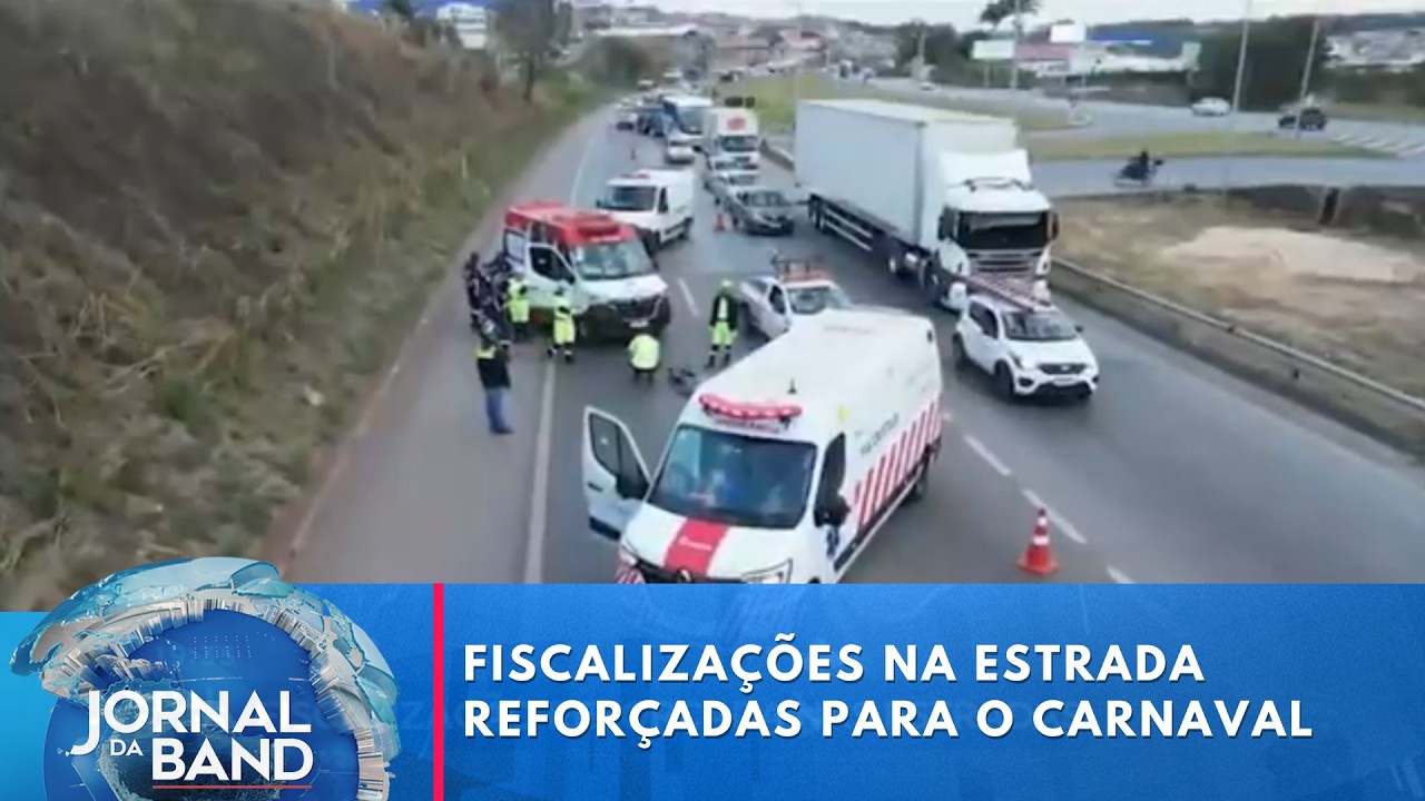 Fiscalização é reforçada nas estradas durante o carnaval | Jornal da Band