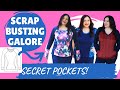 CLOTHES SEWN WITH SCRAPS ARE KINDA FREE! Cool hidden pockets tutorial. 3 Skylar (Sinclair patterns).