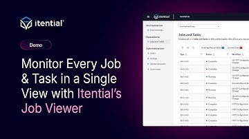 Quickly Monitor Every Job and Task from a Single View with Itential