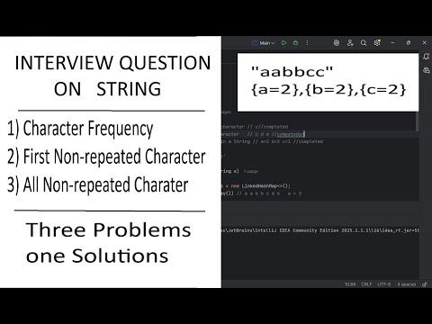 6. Java Program to Count Frequency of Each Character in a String | String Interview Question