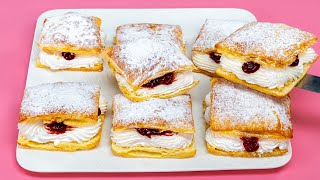 They will disappear in a minute! Ideal creamy puff pastry dessert
