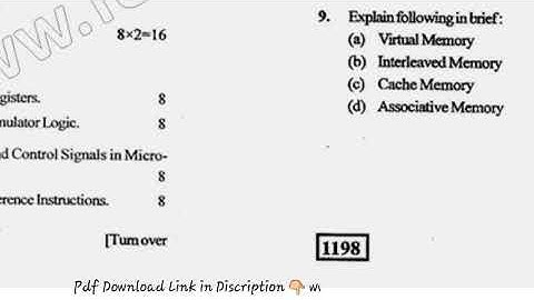 2019 KUK BCA 3rd Sem Computer Architecture Question Paper
