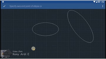 Menggambar Cad dengan android GnaCad 6 Ellipse