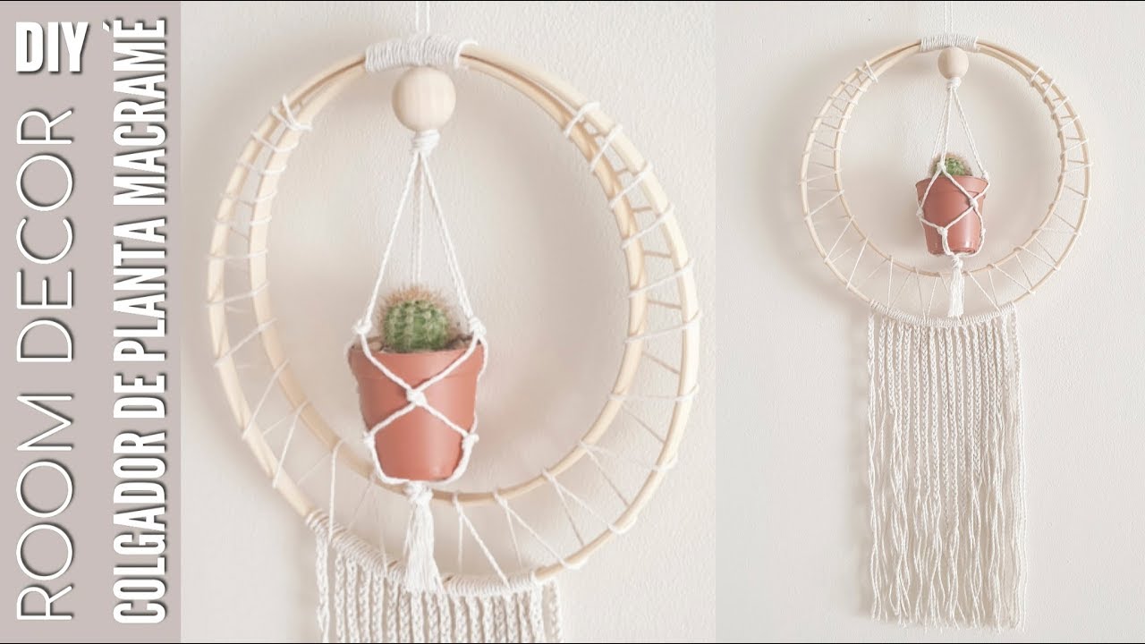 DIY Como COLGADOR MACETAS ATRAPASUEÑOS | PORTA MACETAS COLGANTES EN MACRAME FÁCIL - YouTube