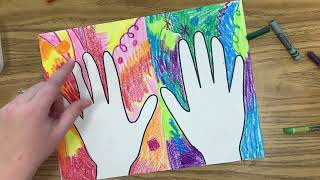 Warm and Cool Hands - Kindergarten Art Lesson
