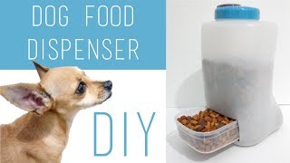 DIY Easy Puppy\/Dog\/Kitten\/Cat Food Dispenser Using Plastic Containers