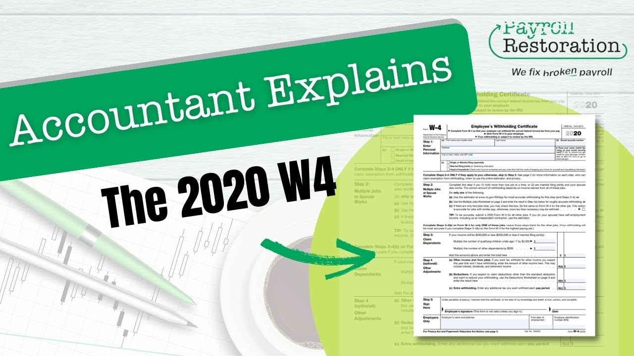 Accountant Explains 2020 W4 - YouTube