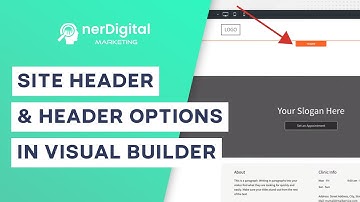 Site Header & Header Options in Visual Editor - nerDigital Web Solutions
